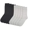 Camano Herren 9106 Socken, Grau (L.grey Mel. (10) + Anthra 0010), 43-46 EU