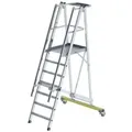 Munk - Günzburger Steigtechnik Plattformleiter Klappbar Und Fahrbar 7 Stufen Querrohr B= 1,35 M - 052307