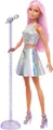 Barbie Pop-Star Puppe 🎤 Mikrofon & Ständer – Schillernder Rock – JCW42