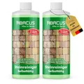 ABACUS® Steinreiniger, selbsttätiger Algenentferner & Flechtenentferner für Stein & Pflaster, 40% Wirkstoff, gegen Flechten & Algen auf Pflastersteinen & Steinplatten – Steinreiniger 2x 1000 ml (8092)