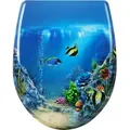 Woltu WC, Blau, Kunststoff, Oval, 31x2.51x48 cm, Badezimmer, WC Ausstattung, WC Sitze