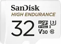 SanDisk microSDHC Karte 32GB | High Endurance | UHS-I U3 | V30 | 100MB/s Lesen | inkl. SD-Adapter | weiß