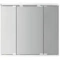 Xora Spiegelschrank Doro, Silber, Glas, Weißtanne, 6 Fächer, 67.4x60x22 cm, Soft-Close-System, hängend, Badezimmer, Badezimmerspiegel, Spiegelschränke