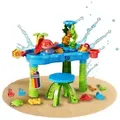 Coemo Wasserspieltisch NARIUS, (18-tlg), Sand- und Wasserspieltisch, 1 Hocker, Matschtisch inkl. Zubehör bunt 65 cm