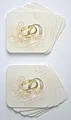 25 Stück Bierdeckel Hochzeit, Glasuntersetzer, Gastronomie Deckel Getränke, Gläserdeckel, Getränkeuntersetzer, Bierfilze aus Pappe mit Ringe-Motiv