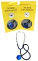 2 x Servoprax Flachkopf Stethoskop Flachkopfstethoskop Schwesternstethoskop Blau