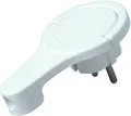 Kopp 172002037 Kunststoff-Schutzkontakt-Winkelstecker, extraflach(8mm), mit Bügel, 2 Schutzkontaktsysteme gemäß N orm CEE 7/VII, für Kabel bis 3 x 1,5mm²