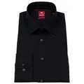 Pure Businesshemd Slim Fit stark tailliert Kentkragen schwarz S