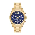 Michael Kors Lexington Watch for Men, 44mm Quartz Chronograph Movement with Stainless Steel Strap