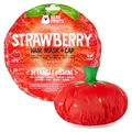 Bear Fruits Strawberry Entwirren + Glanz Haarmaske mit wiederverwendbarer Haube, 20 ml