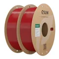 eSUN PLA Filament 1.75mm, PLA Basic 3D Drucker Filament Maßgenauigkeit +/- 0.03mm, 1KG pro Spule, 2 Spulen 3D Druck 3D Filament, Feuerrot