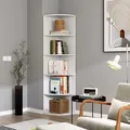 Vicco - Eckregal Fabienne, Weiß, 40 X 180 Cm Mit 5 Fächern