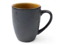 Bitz Becher Becher mit Henkel matt black / shiny amber 0,3 l, Steinzeug, Becher 30 cl Steinzeug Schwarz/Amber