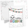 Karte zur Geburt Junge & Mädchen - Baby Geschenk Glückwunschkarte mit Glanzlack | Hochwertig hergestellt Klappkarte inkl. Umschlag | Geburtskarte Babykarte als Geschenk für die Mutter - by TOBJA®