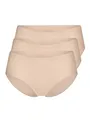 Yenita 3er Pack Damen Hüftslip, nahtlos aus Mikrofaser Invisible Low Cut Hipster, Haut, Gr. L