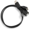 SYSTEM-S Y- Kabel USB Typ A Stecker zu 2 x USB Typ A Buchse Y-Splitter