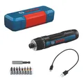 Bosch GO Professional Akku Schrauber 3,6 V 5 Nm 1/4" + 8 tlg. Bit Set 06019H2201