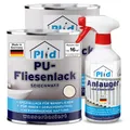 Plid Fliesenlack Set 1,5l Cremeweiß glänzend + 0,5l Anlauger - für ca. 16m²