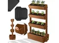 KESSER® Hochbeet mit Etagen Premium Blumenkasten Blumentreppe Pflanztreppe - Gemüsebeet Kräuterbeet Pflanzkübel Frühbeet Blumenbeet Pflanzkasten inkl. Gartenvlies- Beet für Terrasse Balkon & Garten
