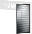 Horizontale Lamellenwand für Pergola | aus Aluminium | 3 Maße | Anthrazit
