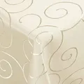 DecoHomeTextil Kringel Tischdecke, Rechteckig 130 x 340 cm Champagner, schwere Qualtität, glänzend, Damast Tafeldecke