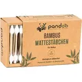 pandoo Wattestäbchen Bio-Bambus für Babys, 7,5cm, Ø 7mm, Bio-Baumwolle, Sicherheitsstäbchen, 55 Stk