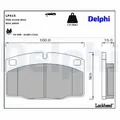 DELPHI Bremsbelagsatz, Scheibenbremse LP415 für OPEL