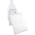 Roba Gitterbettset roba Little Stars, Grau, Weiß, Textil, 4-teilig, Stern, Füllung: Polyester, pflegeleicht, Schlafen, Babybett-Ausstattung, Gitterbettset