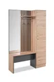 Finori Kompaktgarderobe, Holzwerkstoff, Dekor Artisan Oak/anthrazit, Maß: B x H x T ca.: 122 x 190 x 37 cm