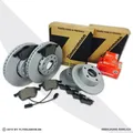Zimmermann Bremsscheiben + Beläge vorne + hinten für VW Golf 7 + für AUDI A3 8V