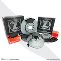 Zimmermann Bremsscheiben + Beläge vorne + hinten für SEAT Leon 2.0 Tdi St Fr