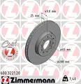 2x ZIMMERMANN 600.3221.20 Bremsscheibe für AUDI SEAT SKODA VW