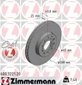 2 x ZIMMERMANN 600.3221.20 Bremsscheibe für AUDI,AUDI (FAW),SEAT,SKODA,SKODA (SV