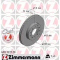 ZIMMERMANN Bremsscheiben vorne Ø288 mm Innenbelüftet für VW Golf VI 5K1 1K1