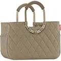 reisenthel loopshopper M, Einkaufstasche, Shopper, Tragetasche, Tasche, Frame Rhombus Olive, 12 L, OS5047 - Bronze