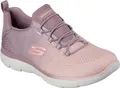 Skechers Damen-Sneaker-Slipper SUMMITS - BRIGHT CHARMER Mauve-Coral-Rosa-Weiß, Farbe:rot, EU Größe:41