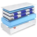 Matratzen Perfekt Boxspringmatratze Terra Med Box², 160 x 200 cm – orthopädische Federkernmatratze mit Doppelfederkern, ideal für Boxspringbetten, Härtegrad H3, Höhe 33 cm