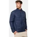 Indicode Steppjacke Herren Islington Herrenjacke Daunen-Optik Steppjacke mit Stehkragen blau M (48)