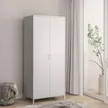Kleiderschrank Seinäjoki 180x76x50 cm Weiß