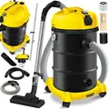 MASKO® Industriestaubsauger Staubsauger 6IN1 Nass & Trockensauger Aschesauger 2300W mit Steckdose & Blasfunktion | Trocken & Nass-Saugen | Industr... - Gelb