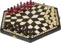 ABINO Holzschachspiel für 3 Spieler