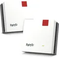AVM WLAN-Repeater FRITZ!Mesh Set 1600, 20003112, 2er Set, bis 3000 Mbit/s, 5GHz & 2,4GHz, mit Mesh-WLAN & LAN Anschluss