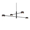LED Pendelleuchte Nordlux Clyde 4-Pendel Dimmbar Schwarz Hängeleuchte Hängelampe