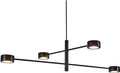 LED Pendelleuchte Nordlux Clyde 4-Pendel Dimmbar Schwarz Hängeleuchte Hängelampe