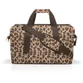Reisenthel Reisetasche Allrounder L leo macchiato, Braun, Schwarz, Kunststoff, Textil, 48x39.5x29 cm, gepolsterter Boden, Innensteckfächer, Tragehenkel, verstellbarer Schultergurt, Schultergurt, Freizeit, Koffer & Taschen, Reisetaschen