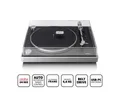 Lenco L-455BK Plattenspieler (Riemenantrieb, Sichtbarer Riemenantrieb, Ortofon 2M RED, USB zur Digitalisierung)