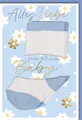 Geburt - Baby - Glückwunschkarte im Format 11,5 x 17 cm - Socken blau
