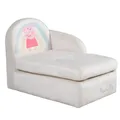 roba Canapé Bébé en Velours Peppa Pig - Méridienne pour Enfant dès 18 Mois - Assise Confortable avec Accotoir et Dossier - Facile à Nettoyer - Chauffeuse Beige / Motif Truie