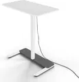 Yaasa Desk One Stehpult, 91x51 cm, Weiß, kleiner praktischer Schreibtisch, elektrisch höhenverstellbarer Homeoffice Tisch