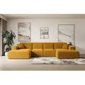 ALTDECOR Ecksofa in U-Form Corner Sofa Bett Eckcouch Couch L-Form Wohnlandschaft Cauchsofa SIERRA-U - 349x169x80 cm Senfgelb - - Gelb